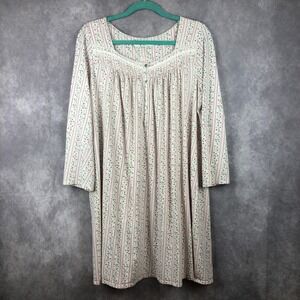 Eileen West Nightgown Womens Medium‎ Floral Pima Cotton Modest Cottage Core